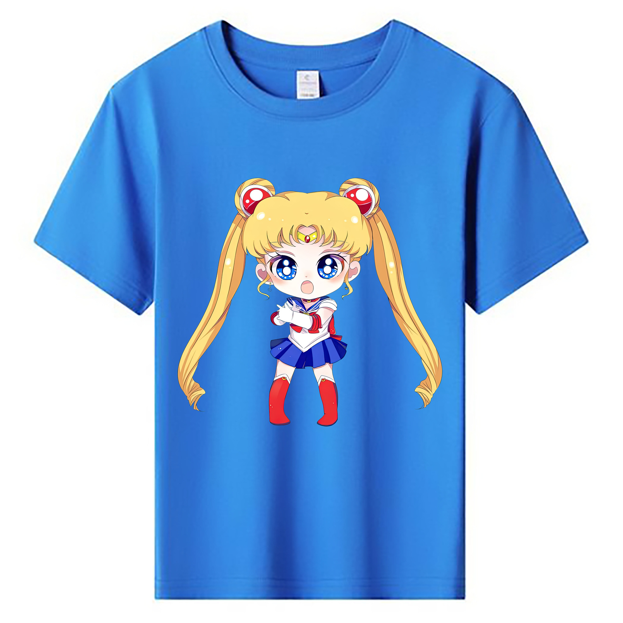 （画像用） 美少女戦士セーラームーン 月野 うさぎ つきの うさぎ Sailor Moon Tsukino Usagi 綿100％キッズTシャツ（フロントプリント）